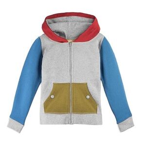 Mightly kids organic cotton colorblock hooded sweatshirt Sz 14 XXL